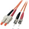 Duplex-jumper, SC to ST, 0.5 m, OM2, multimode 50/125 µm, O6353.0,5