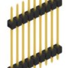 Pin header, 9 pole, pitch 2.54 mm, straight, black, SL52239G