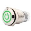 Przycisk wandaloodporny PBW-16APP bistabilny zielone podświetlenie 12V