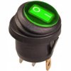 PRZEŁĄCZNIK ZIELONY OKRĄGLY IP65 WODOODPORNY 6A 250 V PODŚWIETLENIE 230V