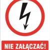 Tabliczka TZZ 148x210S /NIE ZAŁĄCZAĆ PRACUJĄ LUDZIE/ E04TZ-01031140300 /10szt./