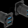 87813 D-Type Module USB 3.2 Gen 1 Type-A 2 x female to 2 x female