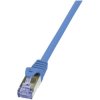LogiLink CQ3066S RJ45 Patch Cable CAT 6A S/FTP 3.00m Blue Flame-Retardant 1pc