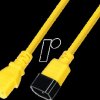 7100-0,6M-YELLOW Power cable, C13 to C14 H05VV-F, 3x0.75 mm², yellow