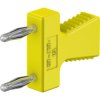 Jumper, pitch 12 mm, 30 VAC/60 VDC, 70 V, 10 A, gold-plated, yellow, 63.9355-24