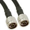 Coaxial cable, N plug (straight) to N plug (straight), 50 Ω, LMR 400, grommet black, 152 mm, 175101-10-06.00