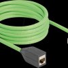 80888 Cat.6a extension cable, bottom-angled, SF/UTP, 5 m, green