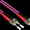LW-815ST4 Duplex Jumper OM4 50/125µ ST/ST, 15m, violet