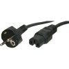 Power cord, Europe, plug type E + F, straight on C15 socket, straight, H05RR-F3G1.0 mm², black, 2.5 m, VIIG-H05RRF3G100-C15M/2,5
