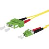 Metz Connect 151P1EAJA10E Fibreglass FO Cable Yellow 1m 2xSC-2xLC OS2 SM