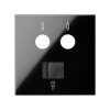 Pokrywa gniazda antenowego Simon 100 R/TV-SAT + RJ45 czarna