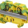 PI spring terminal block, push-in spring connection, 16 mm², 2 pole, 8 kV, yellow/green, 1SNK712150R0000