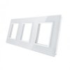 Livolo POTRÓJNA BIAŁA RAMKA SZKLANA 222 x 80mm Livolo-GPF-3-61