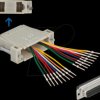 66835 D-Sub HD 44 pin crimp male to 2 x RJ45 female with assembly kit