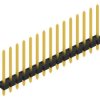 Pin header, 15 pole, pitch 2.54 mm, straight, black, SLLP116415G