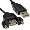Panel Mount USB A Male to USB A Female - 50cm [discontinued]