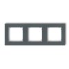 MINI Ramka 3 potrójna uniwersalna z tworzywa grafitowy mat 28MR-3 KARLIK