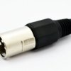 Wtyk mikrofonowy na przewód XLR 3 pin czarny MW020