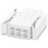 Socket header, 3 pole, pitch 2.5 mm, straight, white, 1709459