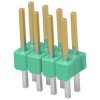 Pin header, 8 pole, pitch 2.54 mm, straight, green, 826632-4
