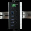 EX-1185HMVS-WT USB3.0 4-port metal hub - surge protection