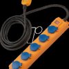 1159900805 Outdoor Steckdosenleiste 5-fach mit FI-Stecker, gelb
