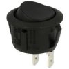 Przełącznik; klawiszowy (kołyskowy); R13-208FBB; OFF-(ON); 1 tor; czarny; bez podświetlenia; monostabilny; konektory 4,8x0,8mm;