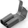 Uninsulated flat plug sleeve, 5.21 x 0.81 mm, 0.51 to 2.08 mm², AWG 20 to 14, brass, tin-plated, 60195-2