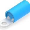 Insulated ring cable lug, 1.25-2.0 mm², AWG 16 to 14, 2.36 mm, M2, blue, 324993