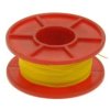 Przewód; montażowy; Kynar 50m; 1 żyła; drut; Cu; srebrzony; 0,25mm; żółty; PVDF; kynar; max +135°C; 300V; szpula 50m; Weiyang; R