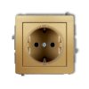DECO Gniazdo pojedyncze z/u SCHUKO złoty 29DGP-1sp