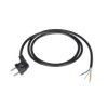 Przewód zasilający 3x1,5mm czarny 3m z wtyczką kątową