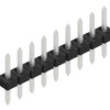 Pin header, 9 pole, pitch 2 mm, straight, black, 10062026