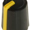 Pokrętło potencjometru oś: 6mm średnica: 11.5mm Wielowypustowe TPE/PP Czarny Sifam