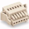 Socket header, 9 pole, pitch 2.5 mm, angled, light gray, 733-109/037-000