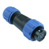 9 Pin Waterproof W13 Female Plug Cable Connector IP68