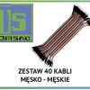 Zestaw 40 kabli połączeniowych 10cm (piny niezłocone)