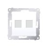SIMON 54 Pokrywa gniazdo teleinformatyczne biała na Keystone płaska podwójna DKP2.01/11 KONTAKT SIMON