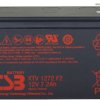 Lead-battery, 12 V, 7.2 Ah, 151 x 65 x 99 mm, faston plug 6.35 mm, XTV1272FR