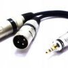 Adapter 2x XLR Wtyk - Jack 3.5 Aux Mikrofon Mono