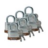 Kłódka LOTO stalowa, laminowana, szekla 20 mm, brązowa (6 szt.), 814092