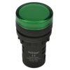 Kontrolka; AD16-22DS/G/12V; 22mm; podświetlenie LED 12V; zielony; śrubowe; czarny; IP40; 38mm; Onpow; RoHS