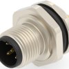 Circular connector, 5 pole, solder cup, screw locking, straight, T4130412051-000