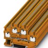 Double level terminal, push-in connection, 0.14-4.0 mm², 4 pole, 22 A, 6 kV, orange, 3210568