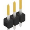 Pin header, 3 pole, pitch 2.54 mm, straight, black, 10046108
