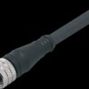 Sensor actuator cable, M12 cable socket, straight, A to open end, 8 pole, 2 m, PUR, black, 2 A, E80021