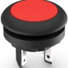 Pushbutton, 1 pole, red, illuminated  (white), 0.1 A/35 V, mounting Ø 16.2 mm, IP65/IP67, 1.15.210.101/2301