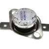 Termostat; bimetaliczny; KSD301-50; NC; 50°C; 10A; 250V AC; metal fi 16x12mm z uchwytem ruchomym; konektory 6,3mm poziome; bakel