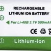 Akumulator do aparatu Conrad energy Akumulator zamienny LI-40B, LI-42B, EN-EL10 Napięcie: 3.7 V Pojemność (mAh, Ah): 500