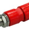 Pole terminal, 4 mm, red, 33 VAC/70 VDC, 36 A, solder connection/cable lug, nickel-plated, POL 6718 NI / RT